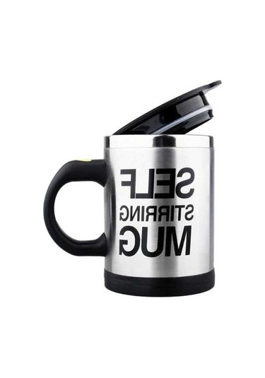 Novahub 400ml Otomatik Karıştırma Kupa - Paslanmaz Çelik, Kahve Ve Süt Karıştırıcı, Ev Ve Ofis Kullanımı İçin Pratik Ve Kullanışlı Siyah Siyah