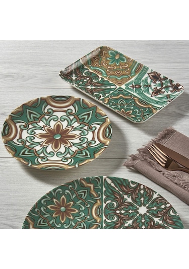 Güral Atina 18 Parça 6 Kişilik Bone Kahvaltı Takımı - 21882 Çok Renkli