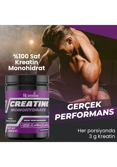 Fibrelle Kreatin Monohidrat 300 G 100 Servis Aromasız