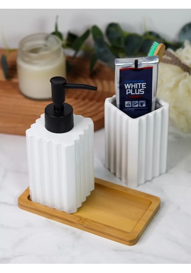 Denezo Banyo Ve Tuvalet Aksesuarları Seti 211384535 Beyaz