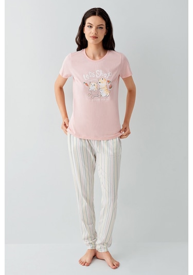 Arnetta Kadın Pembe Pijama Takım Ar3571-s-v1 Pembe