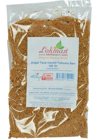 Lokman Avm Hardal Tohumu Tane Doğal Sarı 100 G
