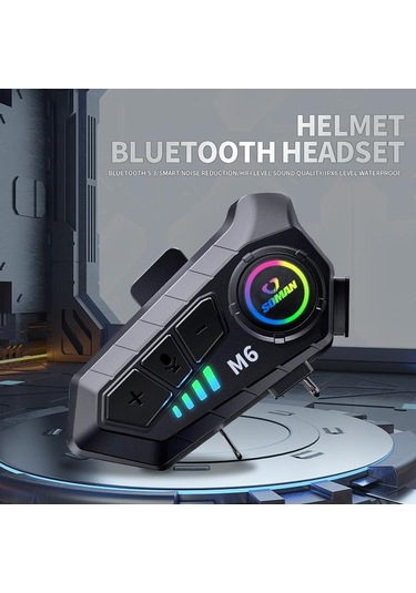 Soman Motosiklet Kaskı Bluetooth Kulaklık Stereo Ses Mikrofonu, Stil: M6-soft Mic