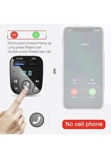 JOPUS F8 Bluetooth Araç Kiti Fm Transmitter