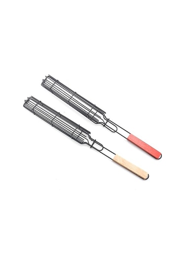 Didadodo Pratik Izgara Sepeti - Paslanmaz Çelik Şişlerle Balık Ve Sebze Pişirme 4'lü Set