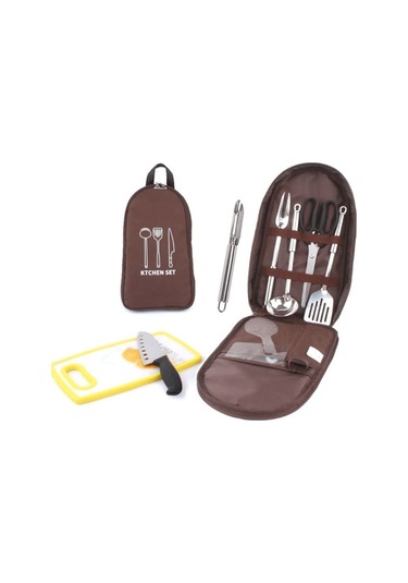 Shufa Mutfak Çantası Kamp Mutfak Çantası Brown Çok Renkli