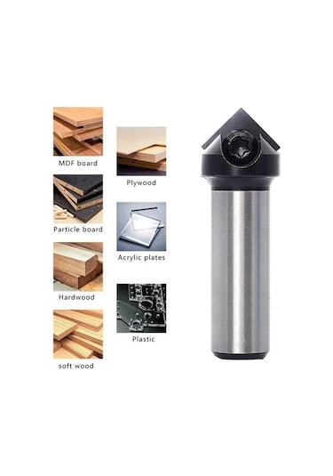 1/4 İnç Shanks Spoiler V-flute 90 Tek Flüt Ruter Matkap Ucu