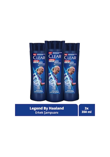 Clear Men Erling Haaland Kepeğe Karşı Etkili Şampuan 3 x 350 ML