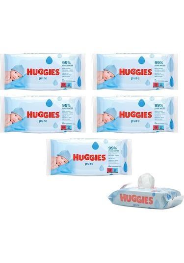 Huggies Pure Yenidoğan Hassas Islak Havlu 72 Yaprak 5'li Paket 432 Yaprak