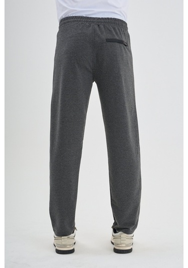 Shooter Sportswear Erkek Antrasit Eşofman Altı Fermuarlı Üç Cep Rahat Kalıp Klasik Paça Antrasit