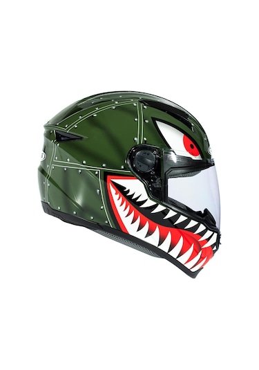 Zeus Zs-811a Al38 Green Silver Motosiklet Kaskı
