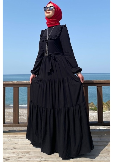 Rabia Şamlı Bade Elbise Siyah