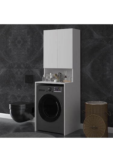 Banyo Dolabı Bd-01 Beyaz Beyaz