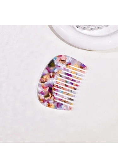 Snapbuy Kadınlar İçin Seyahat Tarak - Çok Renkli Asetik Asit Fransız Portatif Mini Tarak 1 Parça Multı Size Fits All