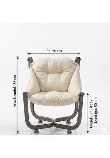 Missidea Standart Elit Relax Ekru Koltuk