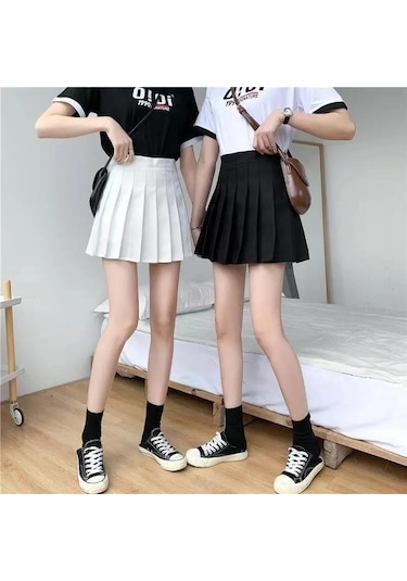 Gri Yaz Kadın Pileli Etekler Bayan Mini Etekler Yüksek Bel Beyaz Siyah Etekler Tatlı Kız Kore Etekler Vintage Etek M Gri Gri Yaz Kadın Pileli Etekler Bayan Mini Etekler Yüksek Bel Beyaz Siyah Etekler Tatlı Kız Kore Etekler Vintage Etek M Gri