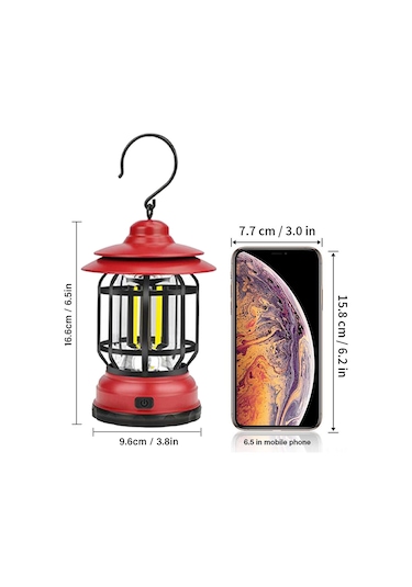 Wezone Kırmızı Abs Malzeme 2 Aydınlatma Modlu Dışarıda Kullanıma Uygun Kamp Feneri Elden Taşınabilir Acil Işık Çok Renkli