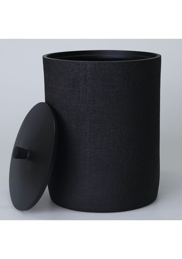 Linen Çöp Kovası Siyah