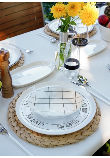 The Mia Daily Tunes Yemek Takımı 6 Kişilik 31 Parça Beyaz