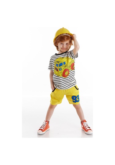 Denokids 93 Truck Erkek Çocuk Şort Takım Çok Renkli