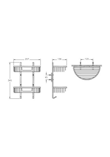 Arkitekta A44053 Malzemelik İkili , Krom Siyah