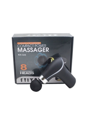 8 Değiştirilebilir Başlıklı Kompakt Güçlü Masaj, Derin Doku Kas Rahatlaması Için Kablosuz Ve Şarj Edilebilir Masaj Cihazı Kh-325 Oyn8xa Çok Renkli
