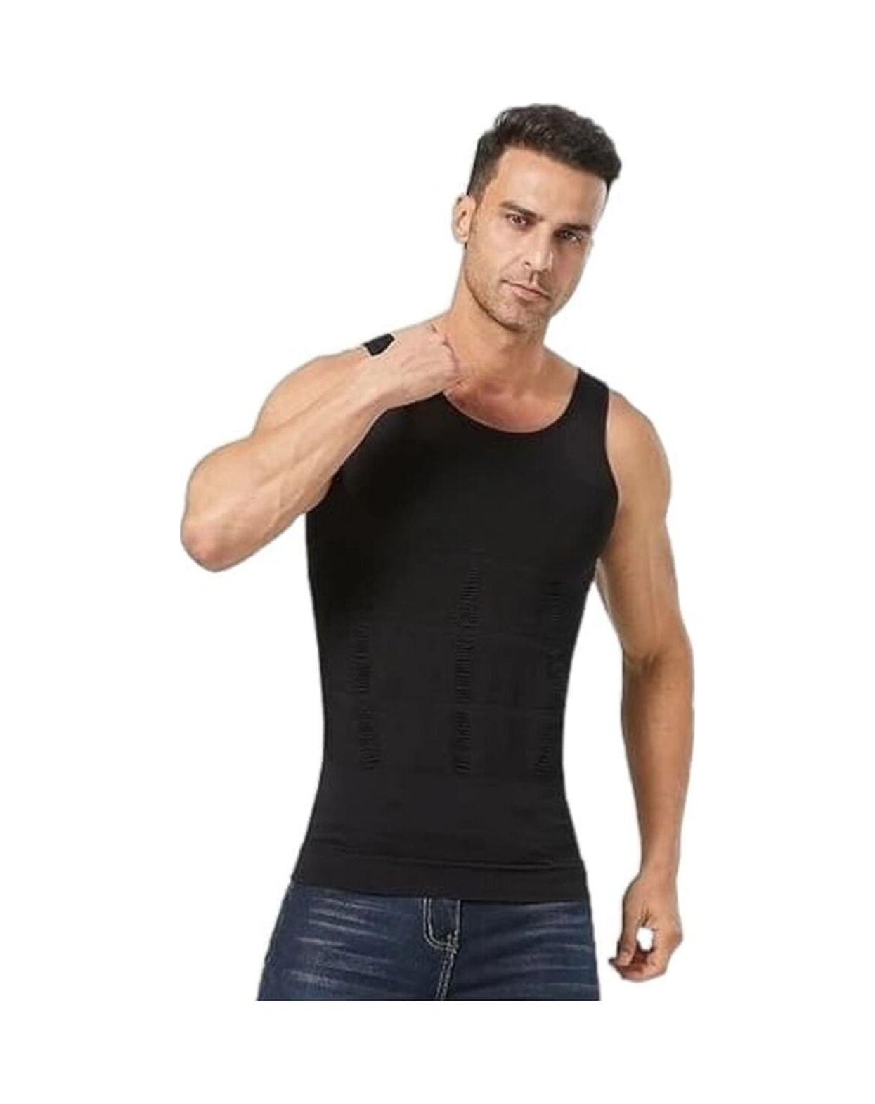 Tezzgelsin Erkek Vücut Şekillendirici Göğüs Ve Göbek Toparlayıcı Sıkılaştırıcı Nefes Alan Atlet Korse 2'li Set Siyah - Beyaz