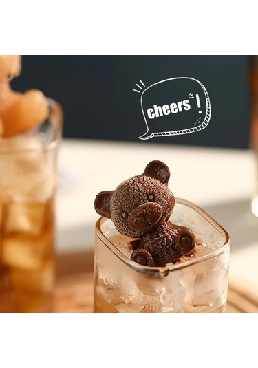 Ayı Şekilli Silikon Buz Kalıbı Beyaz