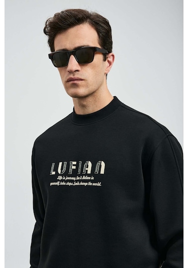 Lufian Oracle Siyah Erkek Sweatshirt 112030178 Siyah