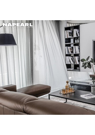 Siyah 1 Pc Napearl Tül Perde Düz Renk Sırf Perde Oturma Odası Tül Pencere W100cm X L260cm Siyah
