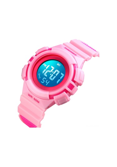 Xindoker Skmeı 1450 Dijital Saat - 50m Su Geçirmez, El Işık, Alarm, Kronometre, Hafta/tarih Gösterimi, Unisex Spor Kol Saati Pembe Çok Renkli