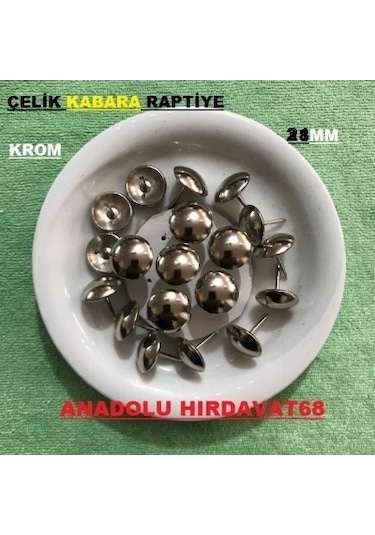 Kabara Raptiye Krom Renk 21mm Kabara Raptiye Çivisi 130 Adet 21mm