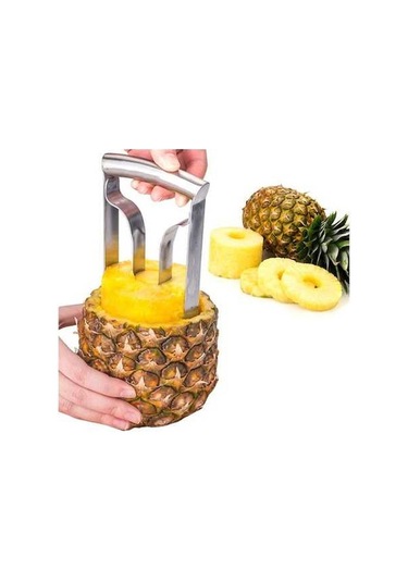 Pazly Cbtx Paslanmaz Çelik Ananas Bıçağı, Ananas Çekirdek Sökücü Soyucu Bıçağı Gri