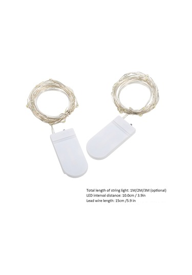 Dianziye 1 Metre Sarı Işıklı 10 Led Li Taşınabilir Bakır Tel Işık Zinciri Pil Yok