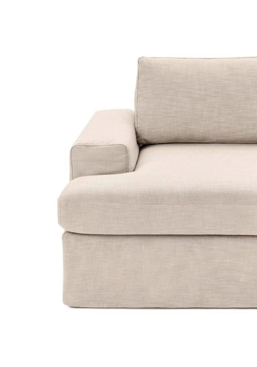 Mode Siesta Kuş Tüyü Berjer 05 Bej Keten Kumaş İşbir Sünger Dair Bej