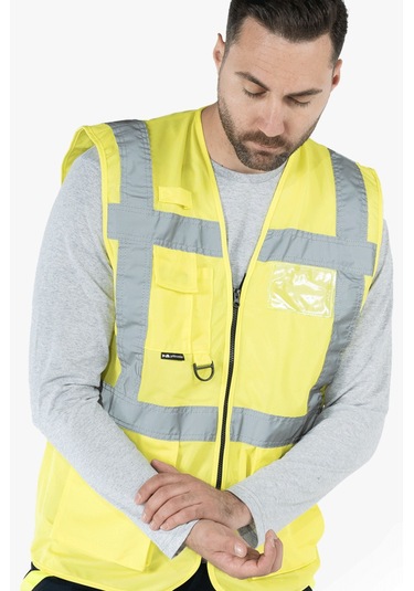 Mühendis İkaz Yeleği Reflektörlü Fosforlu