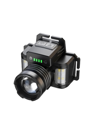 Novahub Süper Parlak 30w Led Sensör Fener, Dahili Pil, Usb Şarj, Su Geçirmez Kafa Lambası, 1500m Menzil, Çok Renkli, Ce Rohs Çok Renkli