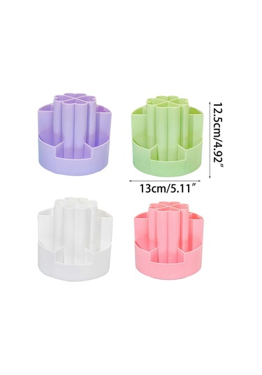 Ganzhoushop Masaüstü Düzenleyici Döndürülebilir Kalemlik Standı Saklama Kutusu Kalemlik Kırtasiye Saklama Kutusu Plastik Kalem Saklama Kutusu Beyazpembe