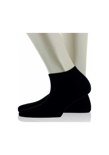 Miss Bella Erkek Bambu 3 Adet Patik Çorap-Standart Siyah