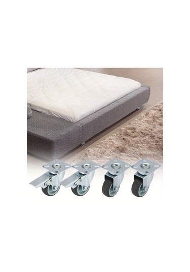 Dashanshop 2 Inç Tpu Tekli Tekerlek 4lü Set 2 Frenli 2 Frensiz Universal Döner Tekerlek