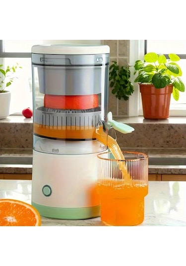 Xuweiwei Beyaz Usb Şarjlı Portatif Meyve Sıkacağı Yüksek Verimli Çok Amaçlı Beyaz