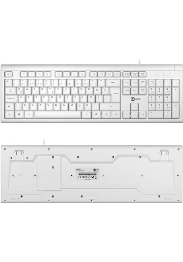 Lecoo Kb101 Usb Kablolu Beyaz Türkçe Q Klavye