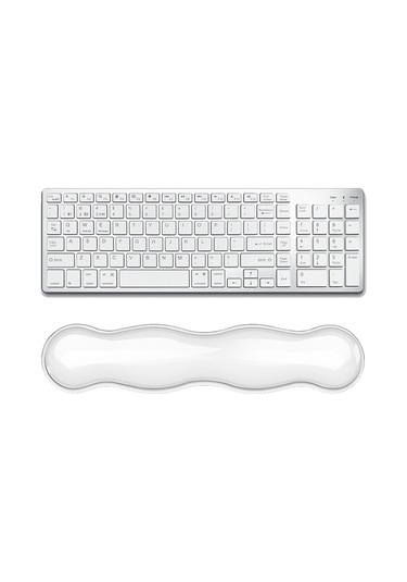 Soğuk Silikon Klavye Bilek Desteği Mouse Pad Bilek Yorgunluğunu Giderir, Spec: Büyük Şeffaf