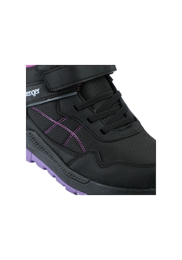 Slazenger KETI I Çocuk Cırt Cırtlı Siyah / Mor Bot