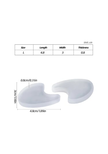 2 Adet 1 Çift Ayak Bakımı Silikon Ayak Ayırıcı Ayarlayıcı Jel Başparmak Spacer Koruyucu Bunyonlar Halluks Valgus Düzeltici Ortez Derin Mavi