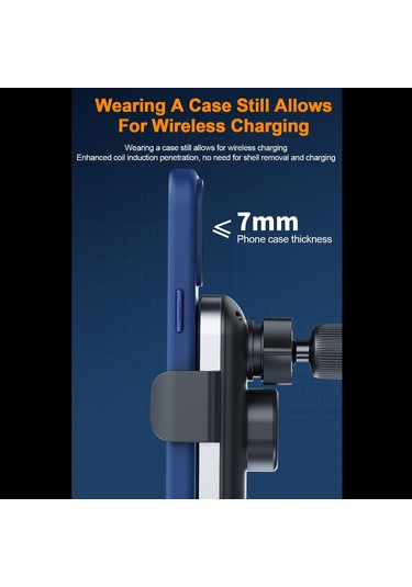 Araba Montajlı Telefon Tutucu Kablosuz Şarj Cihazı Hızlı Şarj Havalandırma Araç Şarj Tutucu Tek Dokunuş GÜMÜŞ