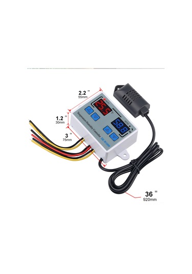 Dofolink Xk-w1099 Dijital Sıcaklık Ve Nem Kontrol Cihazı - Serinlik/ısıtma İki Fonksiyonlu, Seri Ciler İçin Sıcaklık-nem Sabitleyici, Ac110-220v