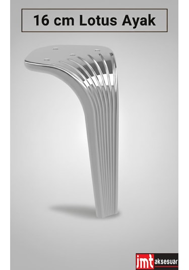 Lotus Koltuk 16 Cm Krom 4 Adet Yatak Odası Tv Ünitesi Konsol Ve Sehpa Ofis Mobilyası Ayağı Krom