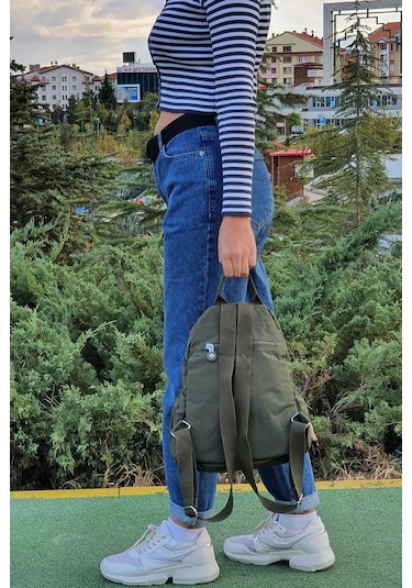 Duomino Haki Sırt Çantası Günlük Mini Boy By Nemo Group-Haki