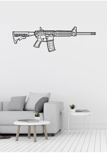 Ar-15 Figürlü Dekoratif Metal Duvar Süsü